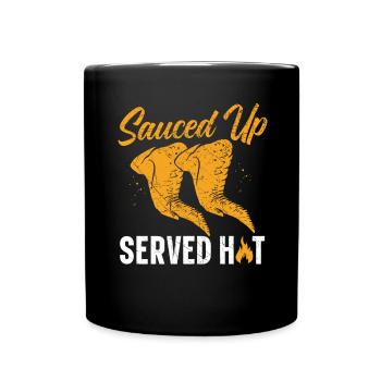 Buffalo Wings Foodie Cuisine Américaine Poulet - Mug uni - noir - Devant