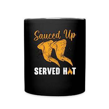 Buffalo Wings Foodie Cuisine Américaine Poulet - Mug uni - noir - Devant