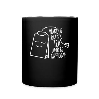 Tea Bag Tea Cup Of Tea Drinkers - Full Colour Mug - black - Front