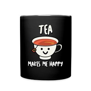 Cup Of Tea Drinkers Tea Bag Tea - Full Colour Mug - black - Front