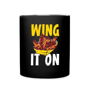 Buffalo Wings Foodie Cuisine Américaine Poulet - Mug uni - noir - Devant