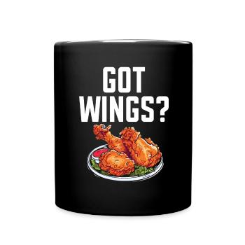 Buffalo Wings Foodie Cuisine Américaine Poulet - Mug uni - noir - Devant