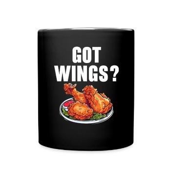 Buffalo Wings Foodie Cuisine Américaine Poulet - Mug uni - noir - Devant