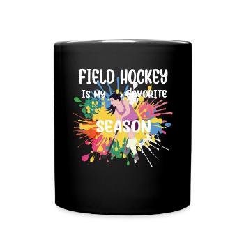 Le hockey sur gazon est ma saison préférée de hockey en salle - Mug uni - noir - Devant