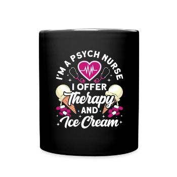 Drôle Psychiatrique - Mug uni - noir - Devant