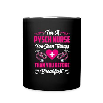 Soins infirmiers psychiatriquesPsychiatrique - Mug uni - noir - Devant