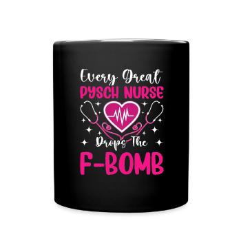 Drôle Mental Soins Infirmiers Psychiatrique - Mug uni - noir - Devant
