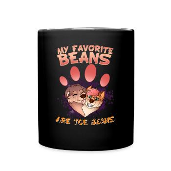 My favorite beans are toe beans I Furry Fandom - Tasse einfarbig - Schwarz - Vorne