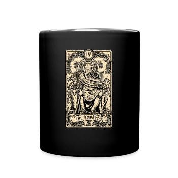 The Emperor I Goth Tarot Card I Fortune Teller - Full Colour Mug - black - Front