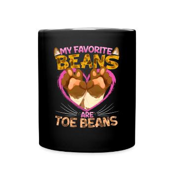 My favorite beans are toe beans I Furry Fandom - Full Colour Mug - black - Front
