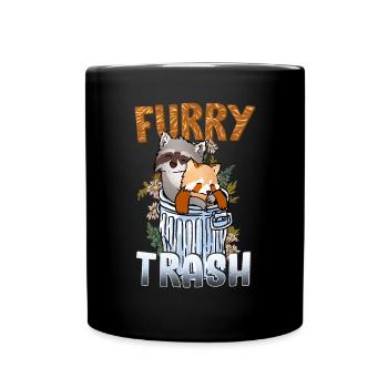 Furry Trash I Furries Convention I Anime Cosplay - Tasse einfarbig - Schwarz - Vorne