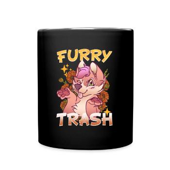 Furry Trash I Furries Convention I Anime Cosplay - Tasse einfarbig - Schwarz - Vorne