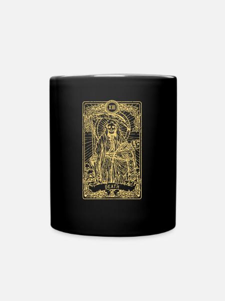 Death I Satanic Tarot Card I Fortune Teller - Tasse einfarbig - Schwarz