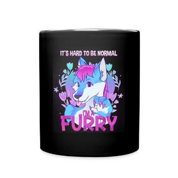C’est difficile d’être normal, je suis un cosplay à fourrure - Mug uni - noir - Devant