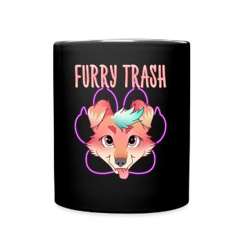 Furry Trash I Furries Convention I Anime Cosplay - Tasse einfarbig - Schwarz - Vorne