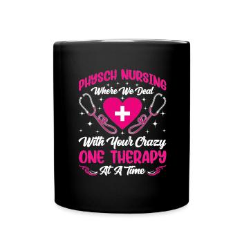 Soins infirmiers psychiatriquesPsychiatrique - Mug uni - noir - Devant