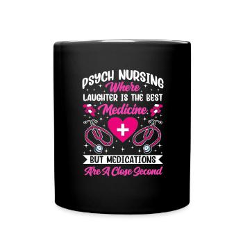 Drôle Psychiatrique - Mug uni - noir - Devant