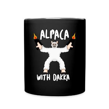 Alpaga avec Dakka Alpagas - Mug uni - noir - Devant