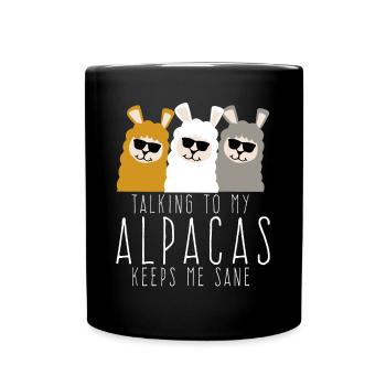 Alpacas Sunglasses Alpaca - Tasse einfarbig - Schwarz - Vorne