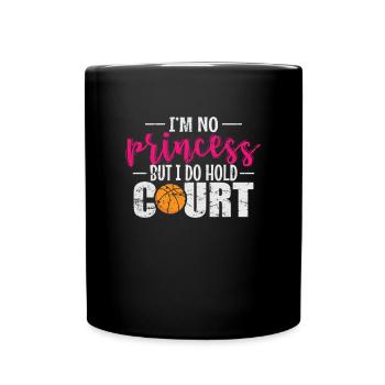 Je ne suis pas une princesse, mais je joue au basket-ball - Mug uni - noir - Devant