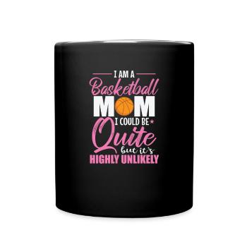 Je suis une maman de basket-ball Sports d’équipe féminins - Mug uni - noir - Devant