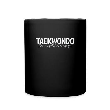 Taekwondo is my Therapy Martial Arts - Full Colour Mug - black - Front