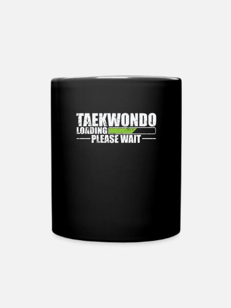 Taekwondo Loading Please Wait Martial Arts - Full Colour Mug - black