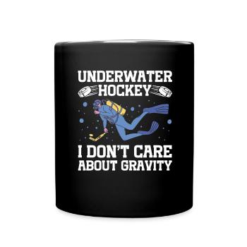 Underwater hockey I don't care about the - Full Colour Mug - black - Front