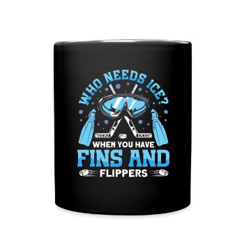 Who needs ice cream? Fun Underwater Hockey - Full Colour Mug - black - Front