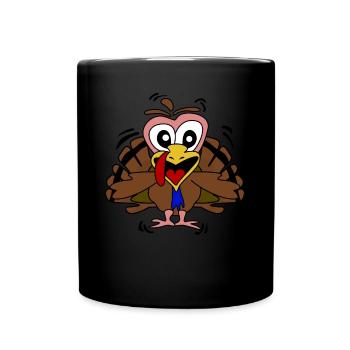 Dindes folles de Thanksgiving à la dinde - Mug uni - noir - Devant