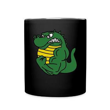 Bodybuilding Alligator - Full Colour Mug - black - Front