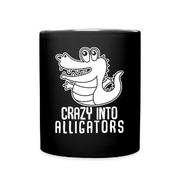 Alligators Cute Alligator - Full Colour Mug - black - Front
