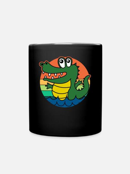 Alligators Rétro Alligator - Mug uni - noir