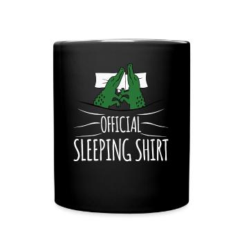Alligator Sleeping Shirt with Alligators - Full Colour Mug - black - Front