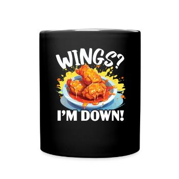 Buffalo Wings Foodie Cuisine Américaine Poulet - Mug uni - noir - Devant