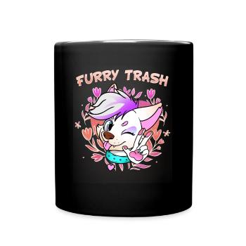 Furry Trash I Furries Convention I Anime Cosplay - Tasse einfarbig - Schwarz - Vorne