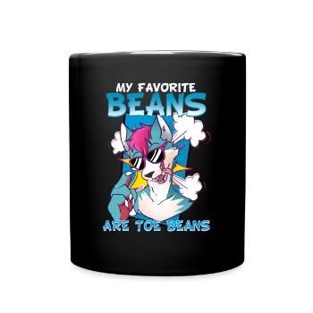 My favorite beans are toe beans I Furry Fandom - Full Colour Mug - black - Front