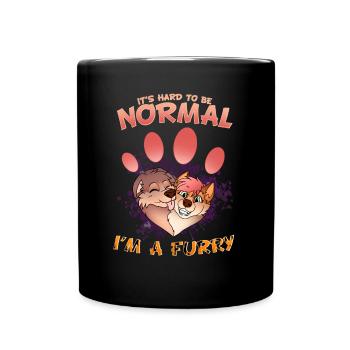 C’est difficile d’être normal, je suis un cosplay à fourrure - Mug uni - noir - Devant