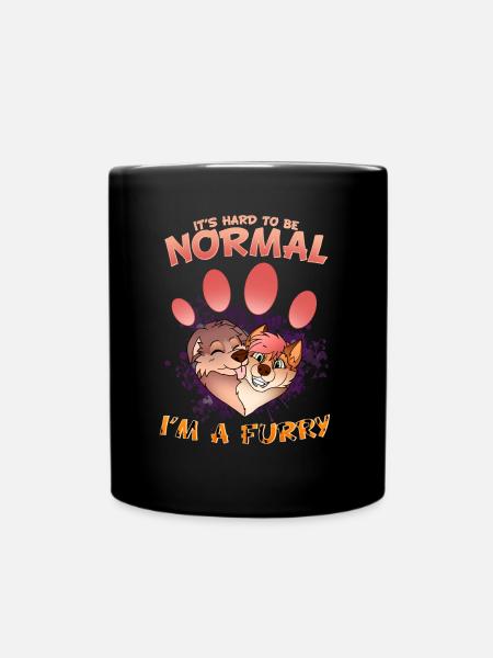 It's hard to be normal I'm a Furry I Cosplay - Tasse einfarbig - Schwarz