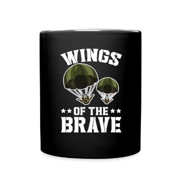 Fallschirmjäger Fallschirmspringen Fallschirmsprin - Tasse einfarbig - Schwarz - Vorne