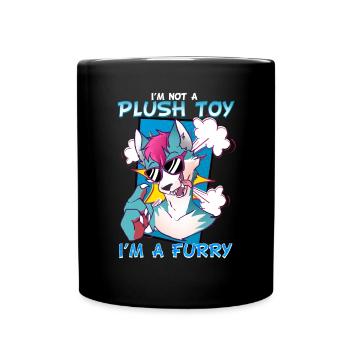 Non sono un peluche, sono un Furry I Furries Fandom - Tazza monocolore - nero - Fronte