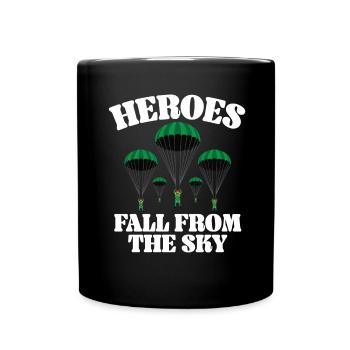 Fallschirmjäger Fallschirmspringen Fallschirmsprin - Tasse einfarbig - Schwarz - Vorne