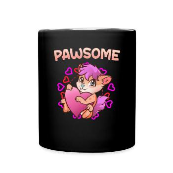 Pawsome I Furry Fandom Cospaly - Full Colour Mug - black - Front