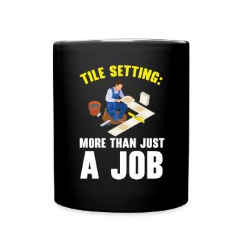 Carreleur Profession Carrelage Couche De Sol Carrelage - Mug uni - noir - Devant
