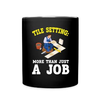 Carreleur Profession Carrelage Couche De Sol Carrelage - Mug uni - noir - Devant