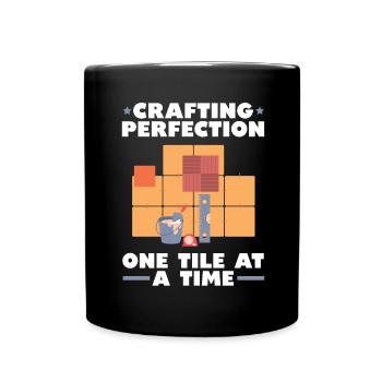 Carreleur Profession Carrelage Couche De Sol Carrelage - Mug uni - noir - Devant
