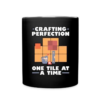 Carreleur Profession Carrelage Couche De Sol Carrelage - Mug uni - noir - Devant
