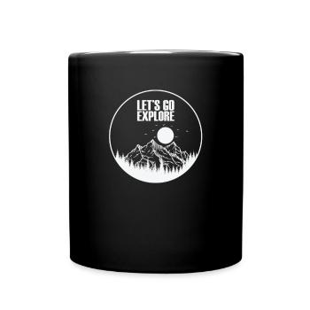 Partons à la découverte de la nature en randonnée - Mug uni - noir - Devant
