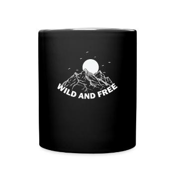 Randonnée sauvage et libre nature - Mug uni - noir - Devant