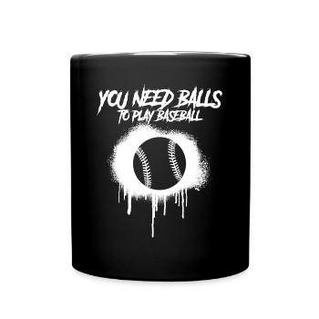 Baseball Player Softball - Tasse einfarbig - Schwarz - Vorne